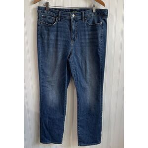 Lauren Ralph Lauren Jeans Womens Size 16 Blue Denim Straight Leg Medium‎ Wash